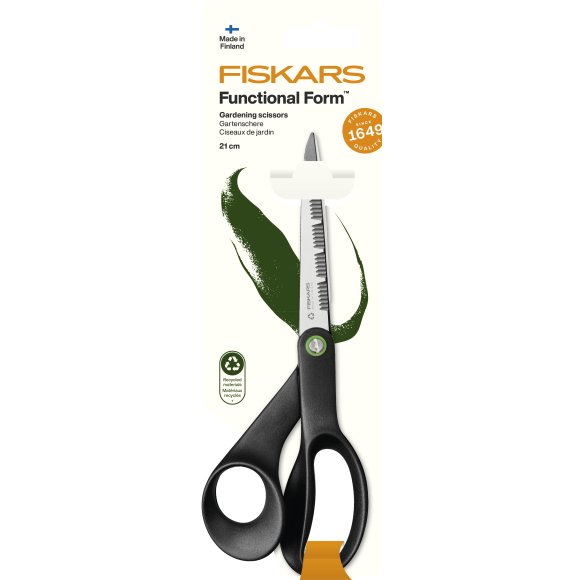 FISKARS OGRÓD 1074544 FUNCTIONAL FORM Nożyce ogrodowe 21 cm / ząbkowane / czarne