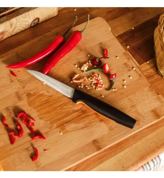 FISKARS FUNCTIONAL FORM 1057559 Komplet 3 noży kuchennych STARTER SET w pudełku + Ostrzałka EDGE