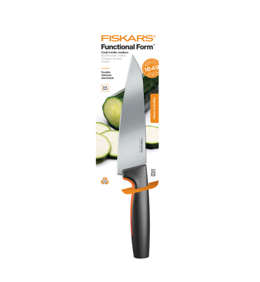 FISKARS FUNCTIONAL FORM Komplet 7 noży kuchennych luzem + Ostrzałka EDGE