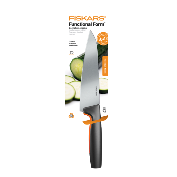 FISKARS FUNCTIONAL FORM Komplet 7 noży kuchennych luzem + Ostrzałka EDGE