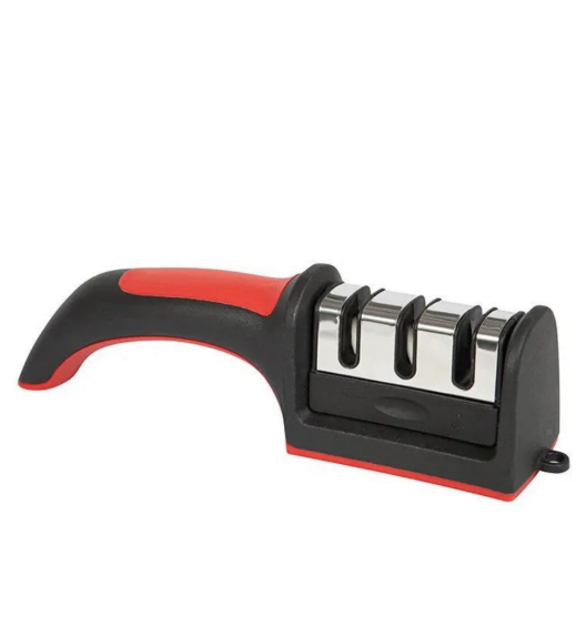 GERLACH COUNTRY 959A Komplet 5 noży w bloku + ostrzałka 3w1 uni czerwona