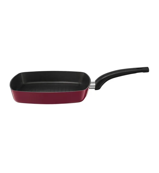 EMALIA OLKUSZ PATELNIA GRILLOWA TEFLON CLASSIC 26 CM INDUKCJA BORDO