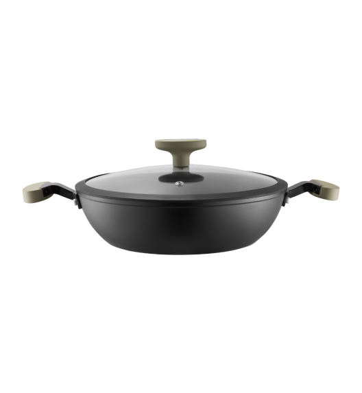 AMBITION MOSSA PATELNIA GLĘBOKA 28 CM 3,7 L Z POKRYWKĄ INDUKCJA