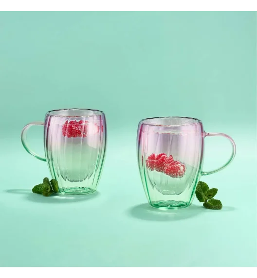 AMBITION PASTELLO KOMPLET 2 SZKLANEK TERMICZNYCH 350 ML