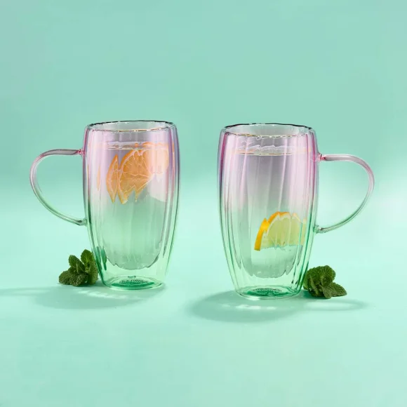 AMBITION PASTELLO KOMPLET 2 SZKLANEK TERMICZNYCH 450 ML