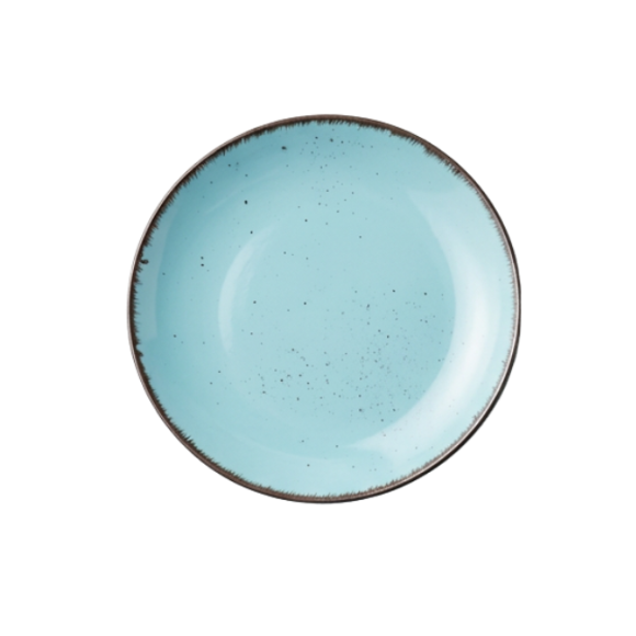 LIVELLO DUNA TURQUOISE CERAMIKA / Serwis obiadowy 24 el dla 6 osób (z kubkiem) / odcień turkusowo - piaskowy
