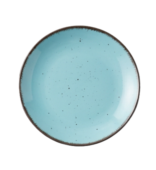 LIVELLO DUNA TURQUOISE CERAMIKA / Serwis obiadowy 24 el dla 6 osób (z kubkiem) / odcień turkusowo - piaskowy