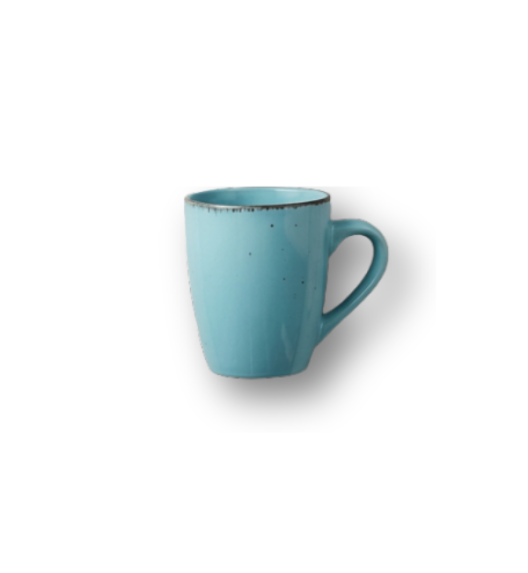 LIVELLO DUNA TURQUOISE CERAMIKA / Serwis obiadowy 24 el dla 6 osób (z kubkiem) / odcień turkusowo - piaskowy