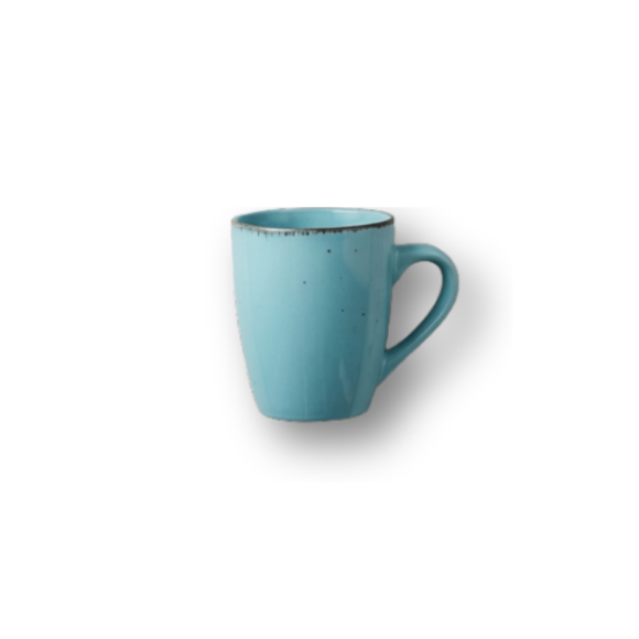 LIVELLO DUNA TURQUOISE CERAMIKA / Serwis obiadowy 24 el dla 6 osób (z kubkiem) / odcień turkusowo - piaskowy