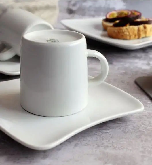 WYPRZEDAŻ! ARZBERG SANDY 6x talerz deserowy + 5x filiżanka / 11 el / porcelana