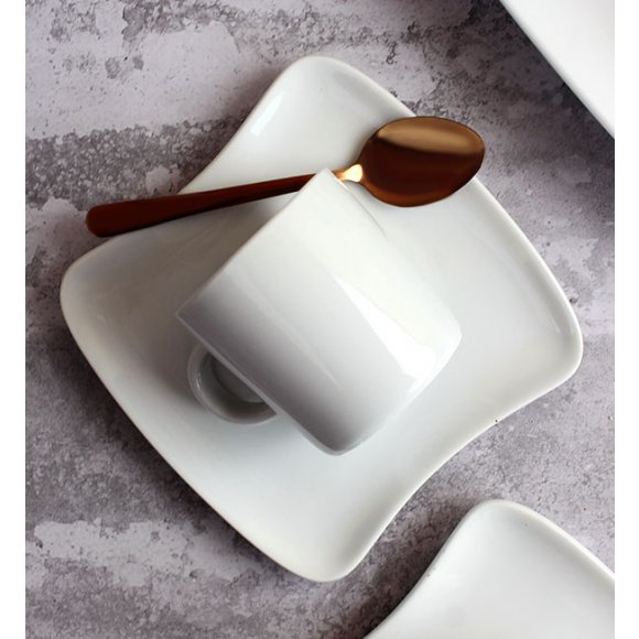 WYPRZEDAŻ! ARZBERG SANDY 6x talerz deserowy + 5x filiżanka / 11 el / porcelana