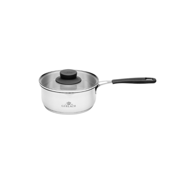 GERLACH PURE Komplet Garnki z pokrywkami 10 el / indukcja + Gerlach Ambiente Patelnia 20, 24, 28 cm + Patelnia naleśnikowa Harmony 26 cm 