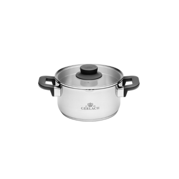 GERLACH PURE Komplet Garnki z pokrywkami 10 el / indukcja + Gerlach Granitex Patelnia 20, 24, 28 cm