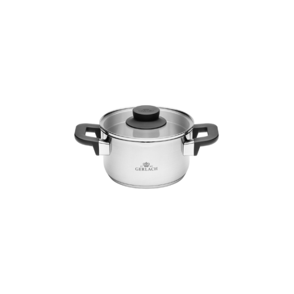 GERLACH PURE Komplet Garnki z pokrywkami 10 el / indukcja + Gerlach Granitex Patelnia 20, 24, 28 cm