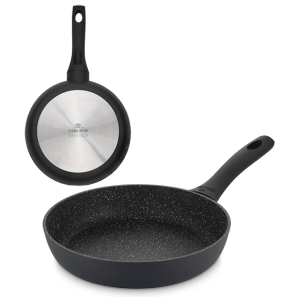 GERLACH PURE Komplet Garnki z pokrywkami 10 el / indukcja + Gerlach Granitex Patelnia 20, 24, 28 cm + Patelnia naleśnikowa 26 cm + Brytfanna Granitex z pokrywką 