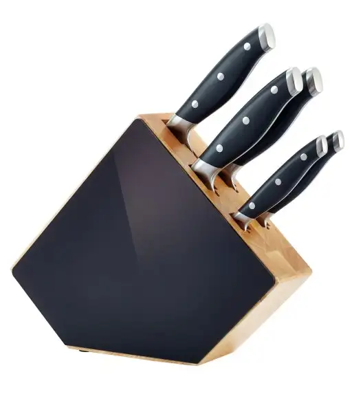 RICHARDSON SHEFFIELD GRAND CHEF Zestaw 5 noży kuchennych w bloku drewnianym