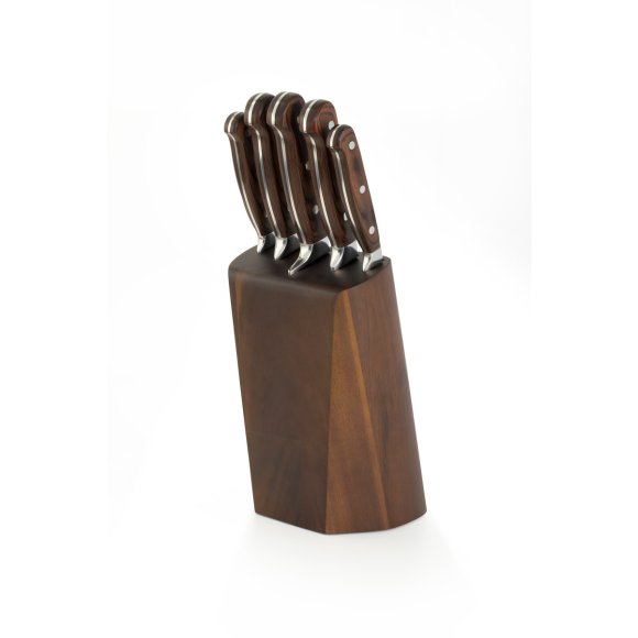 RICHARDSON SHEFFIELD VIRTUOSE Zestaw 5 noży kuchennych w bloku drewnianym