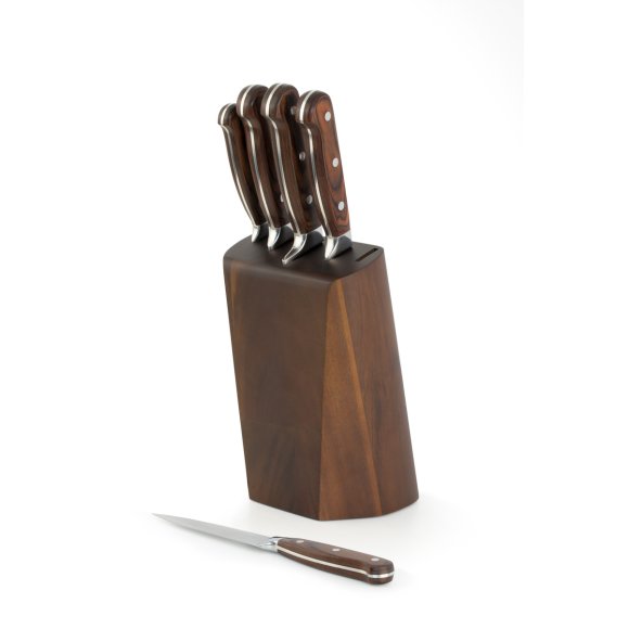 RICHARDSON SHEFFIELD VIRTUOSE Zestaw 5 noży kuchennych w bloku drewnianym