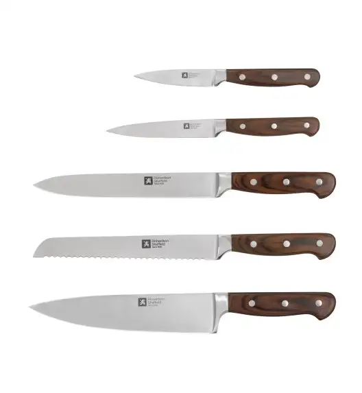 RICHARDSON SHEFFIELD VIRTUOSE Zestaw 5 noży kuchennych w bloku drewnianym