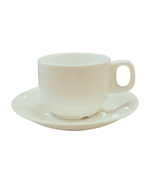 KAIA HOME Komplet 6x Filiżanka 220 ml ze spodkiem 14,5 cm