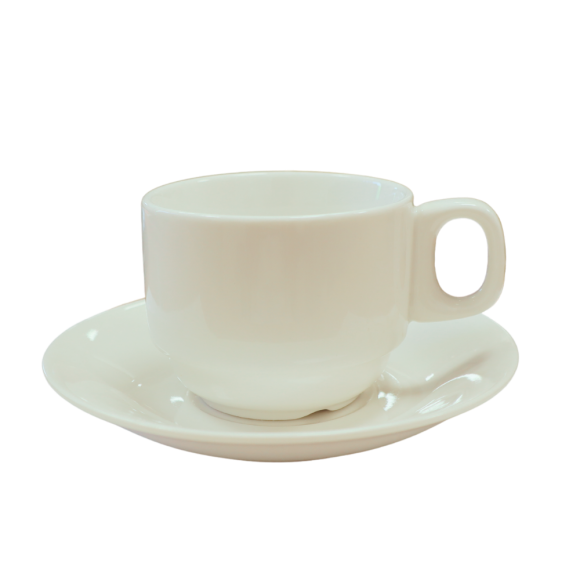 KAIA HOME Komplet 6x Filiżanka 220 ml ze spodkiem 14,5 cm
