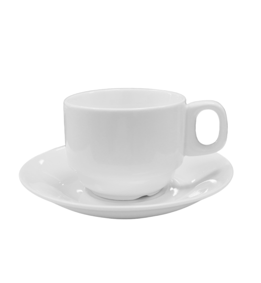 KAIA HOME Komplet 6x Filiżanka 220 ml ze spodkiem 14,5 cm