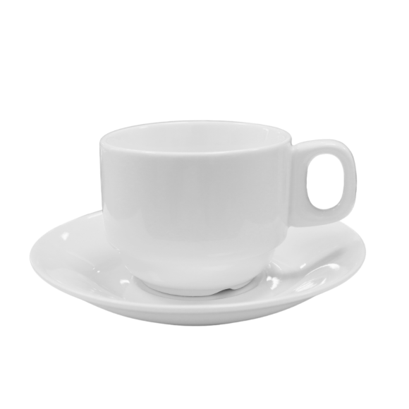 KAIA HOME Komplet 6x Filiżanka 220 ml ze spodkiem 14,5 cm