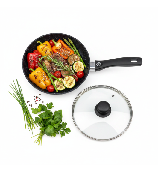 MG HOME VERDEN PATELNIA Z POKRYWKĄ 22 CM NON STICK