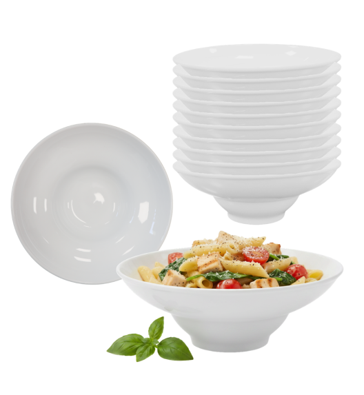KAIA HOME BASIC Komplet 12x Talerz głęboki do pasty 25,5 cm