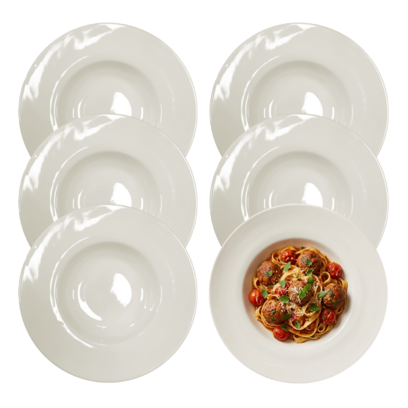 KAIA HOME AURA Komplet 6x Talerz głęboki do pasty 26 cm