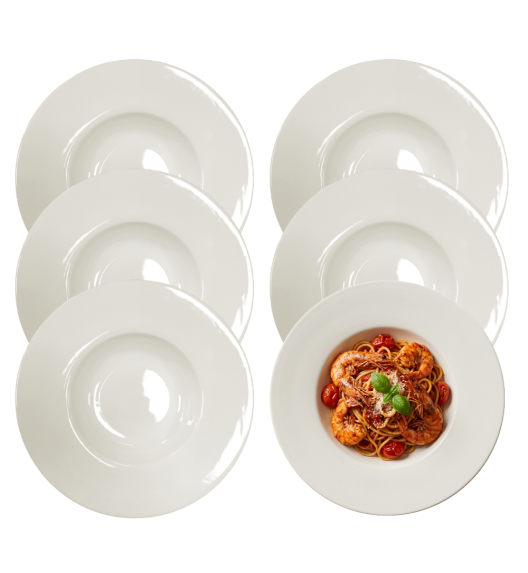 KAIA HOME AURA Komplet 6x Talerz głęboki do pasty 30 cm