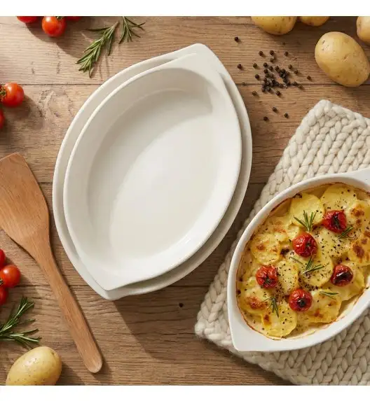 KAIA HOME AURA Komplet 3x Naczynie do zapiekania / brytfanna owal