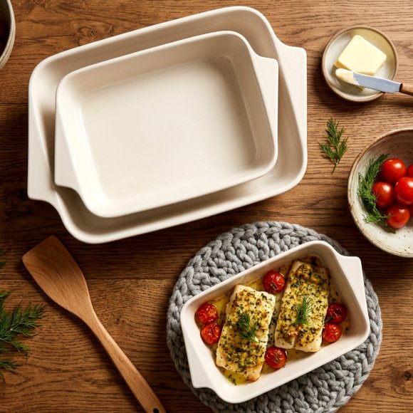 KAIA HOME AURA Komplet 3x Naczynie do zapiekania / brytfanna prostokąt