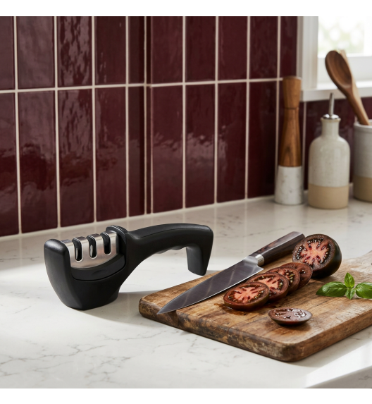 FISKARS CONTROL+ Zestaw 3 noży kuchennych COOK'S SET + Ostrzałka 3w1 uniwersalna / japońska stal nierdzewna
