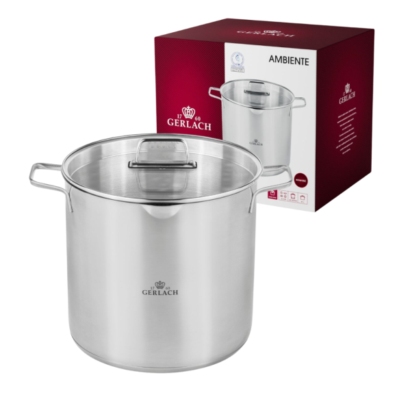 GERLACH AMBIENTE Garnek 15 L z pokrywką 28 cm / stal nierdzewna 18/10