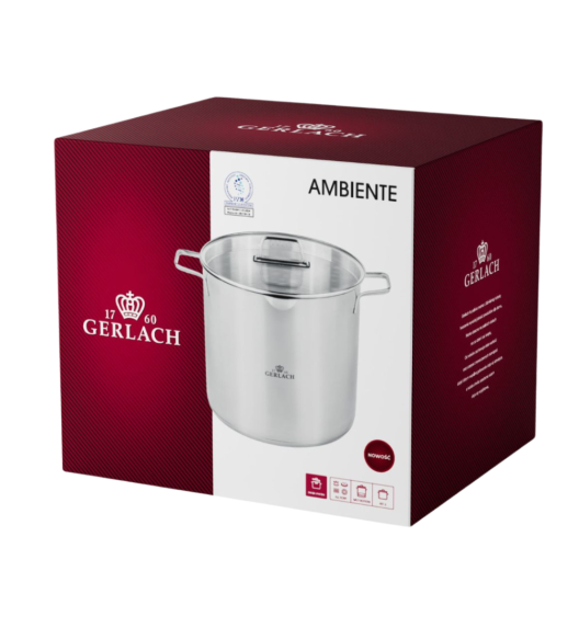 GERLACH AMBIENTE Garnek 15 L z pokrywką 28 cm / stal nierdzewna 18/10