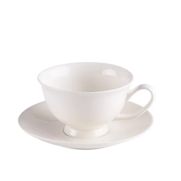 PRIMA DECO Komplet Filiżanka 220 ml ze spodkiem / ecru