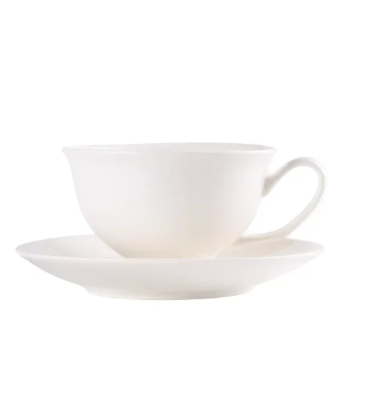 PRIMA DECO Komplet Filiżanka 220 ml ze spodkiem / ecru