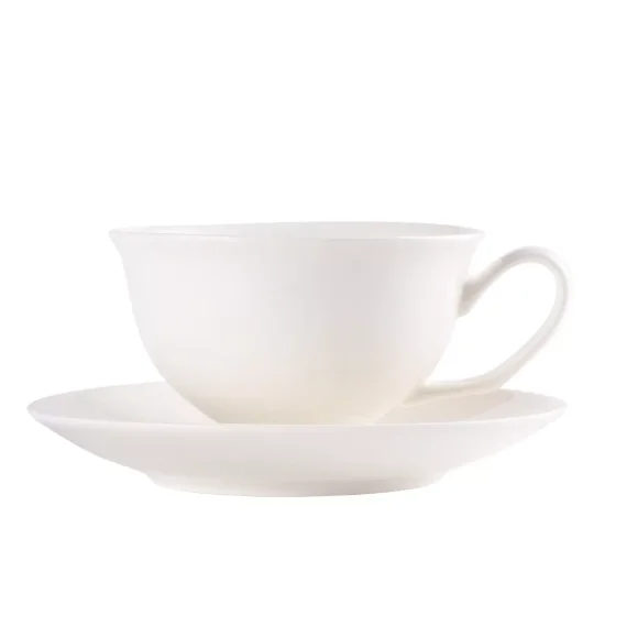 PRIMA DECO Komplet Filiżanka 220 ml ze spodkiem / ecru