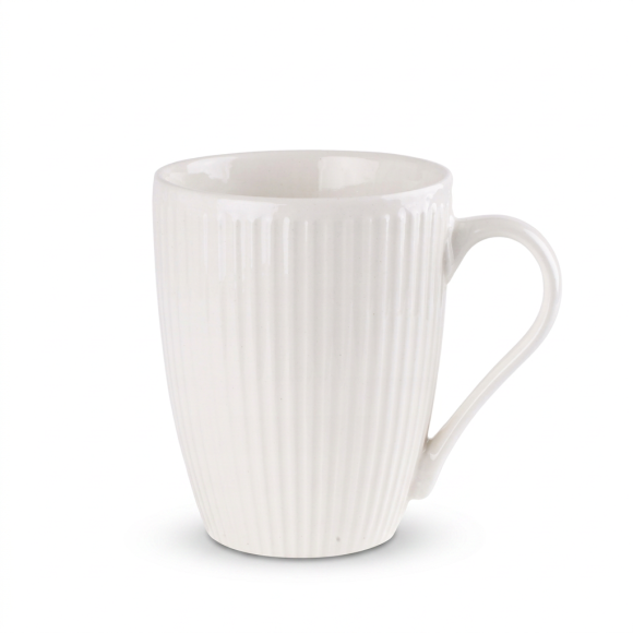 PRIMA DECO Kubek ryflowany 330 ml kremowy