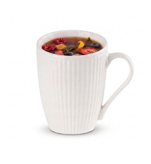 PRIMA DECO Kubek ryflowany 330 ml kremowy