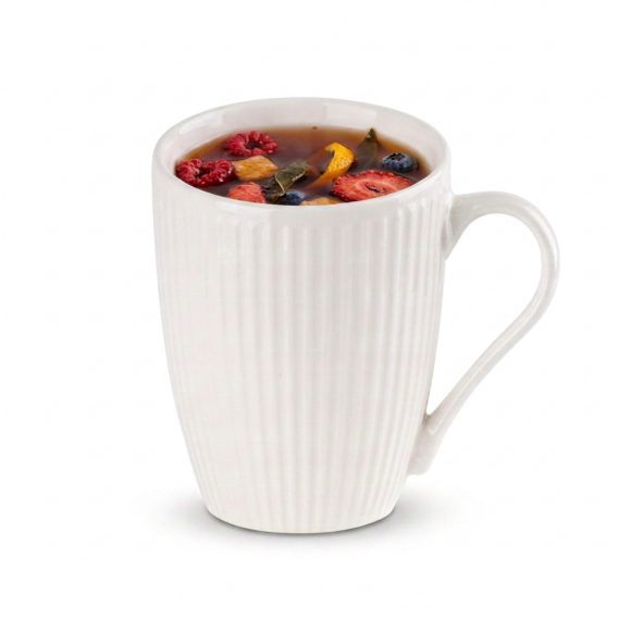 PRIMA DECO Kubek ryflowany 330 ml kremowy