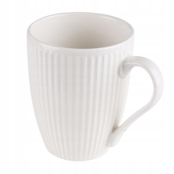 PRIMA DECO Kubek ryflowany 330 ml kremowy
