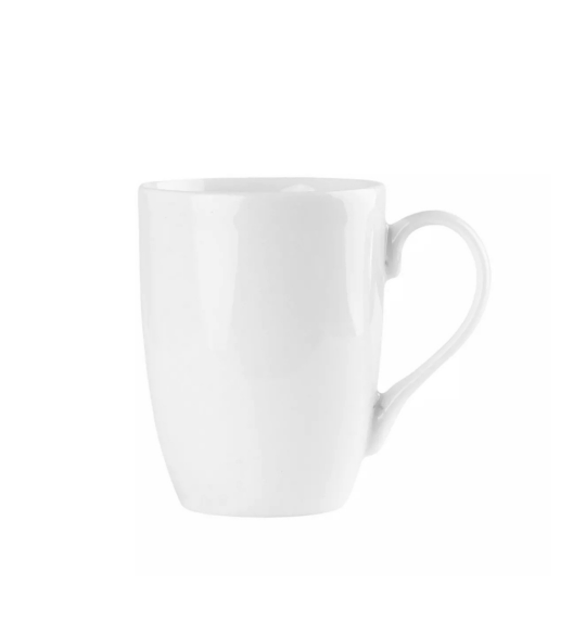 PRIMA DECO Komplet obiadowy porcelanowy16 el 4 os z kubkiem biały