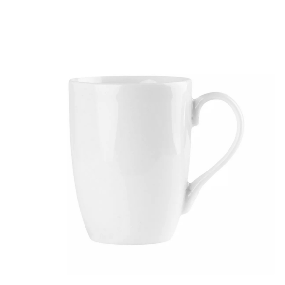 PRIMA DECO Komplet obiadowy porcelanowy16 el 4 os z kubkiem biały