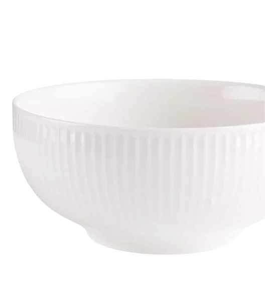 PRIMA DECO HARMONY Komplet obiadowy 18 el dla 6 os / ryflowany / prążek / ecru / porcelana