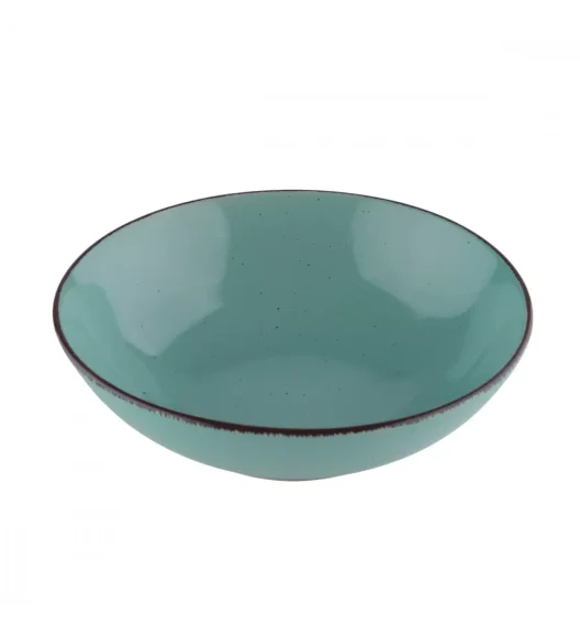 PRIMA DECO Komplet obiadowy 24 el dla 6 os / turkusowy / kamionka