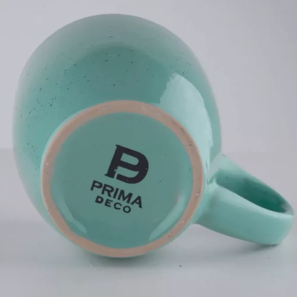 PRIMA DECO Komplet obiadowy 24 el dla 6 os / turkusowy / kamionka
