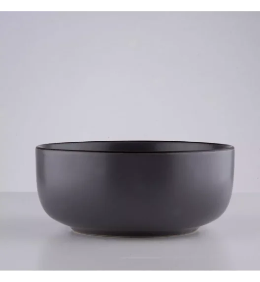 PRIMA DECO Komplet obiadowy 24 el dla 6 os / ciemny szary / matowy / kamionka