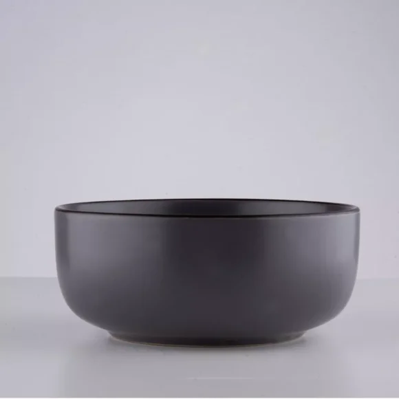 PRIMA DECO Komplet obiadowy 24 el dla 6 os / ciemny szary / matowy / kamionka